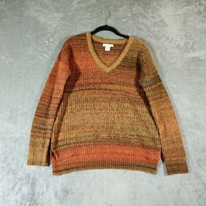 Christian Siriano Sweater Womens Small Orange Multicolor ombré Effect‎ Cabincore